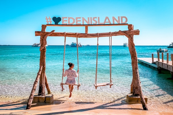 Hurghada: Eden Island Snorkeling & lunch Trip
